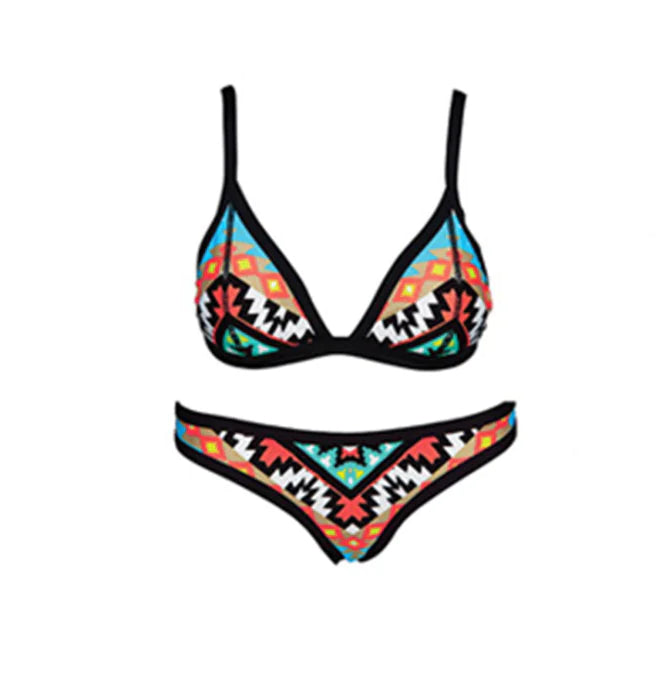 Separate Swimwear, Bikini, Printed Triangle Swimsuit