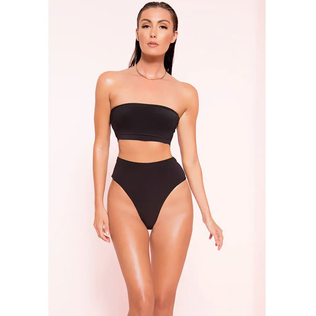 Sexy Strapless Two-Piece Bikini Swimwear Set