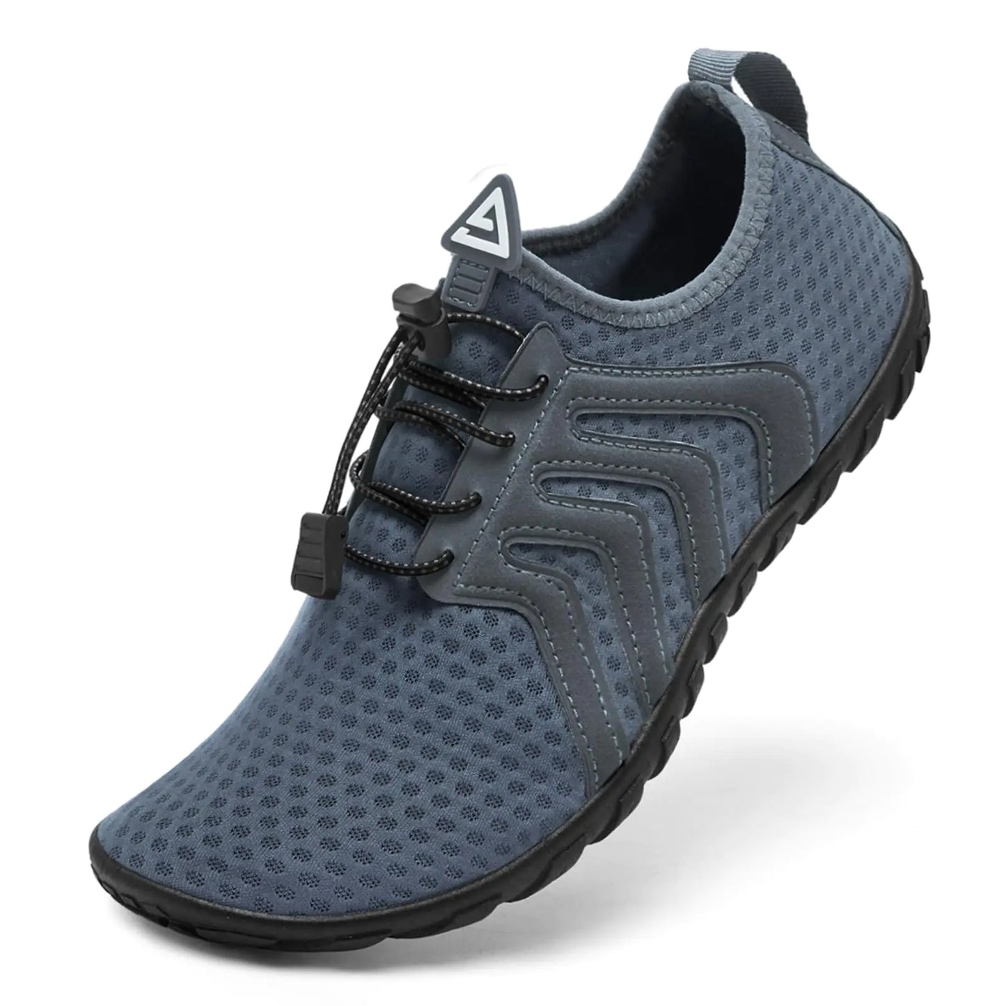 Rechtmien Water Shoes Mens Womens Breathable Beach Shoes Quick Dry Surfing Boating Non-Slip Aqua Shoes Barefoot Lightweight Pool Sport Shoes Grey 10.5 Women/9.5 Men