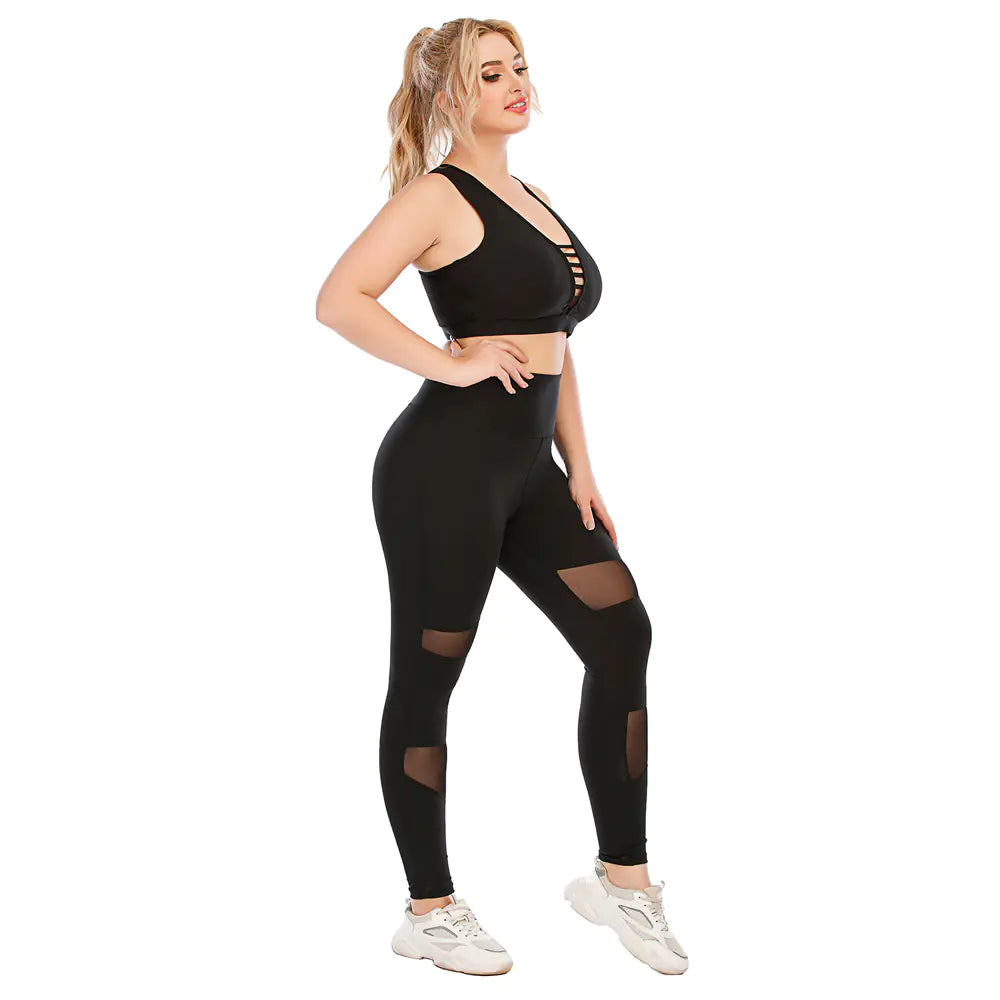 Plus Size Women's Yoga and Fitness Sportswear Set