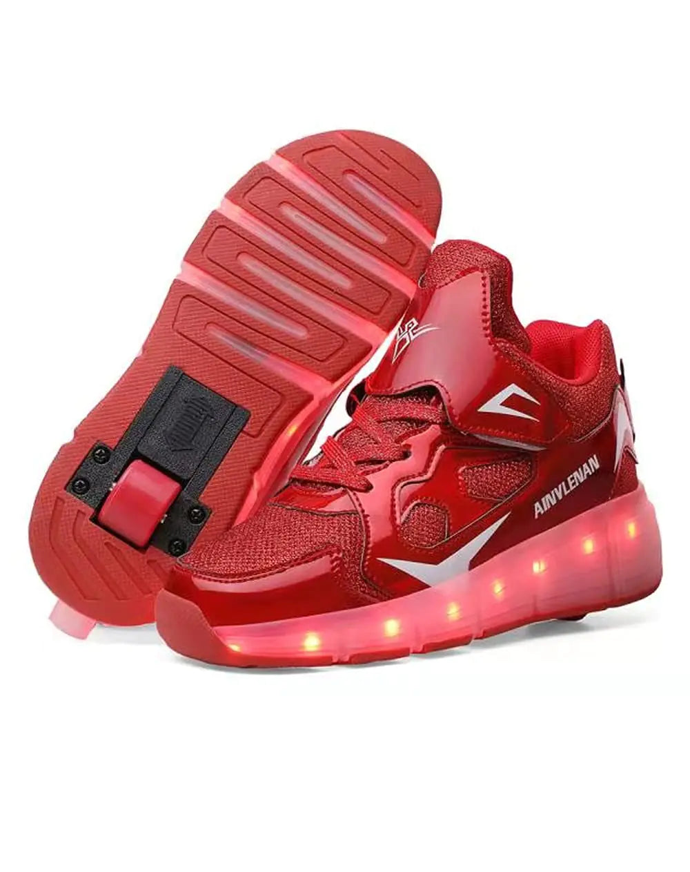 7 Colors LED Rechargeable Kids Roller Skate Shoes with Single Wheel Shoes Sport Sneaker