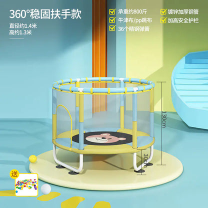 Indoor Kids Trampoline with Safety Net for Home Use
