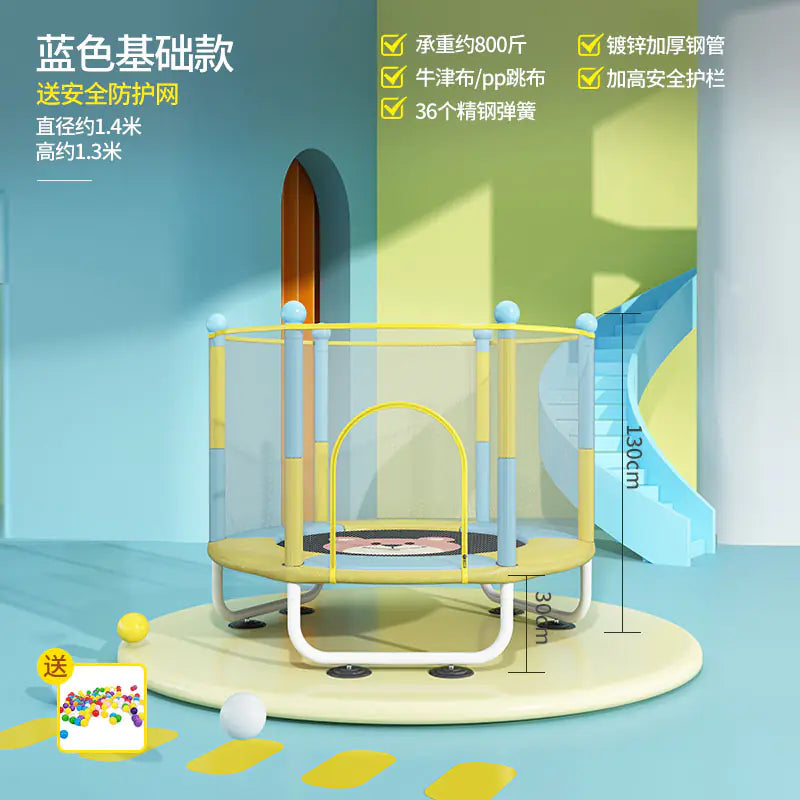 Indoor Kids Trampoline with Safety Net for Home Use