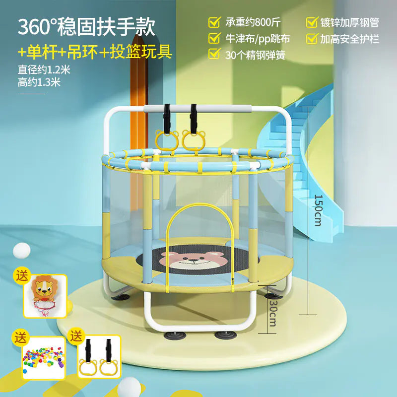 Indoor Kids Trampoline with Safety Net for Home Use