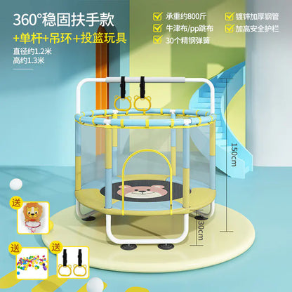 Indoor Kids Trampoline with Safety Net for Home Use