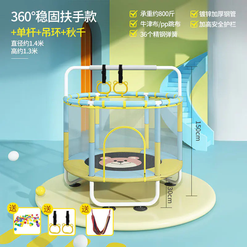 Indoor Kids Trampoline with Safety Net for Home Use