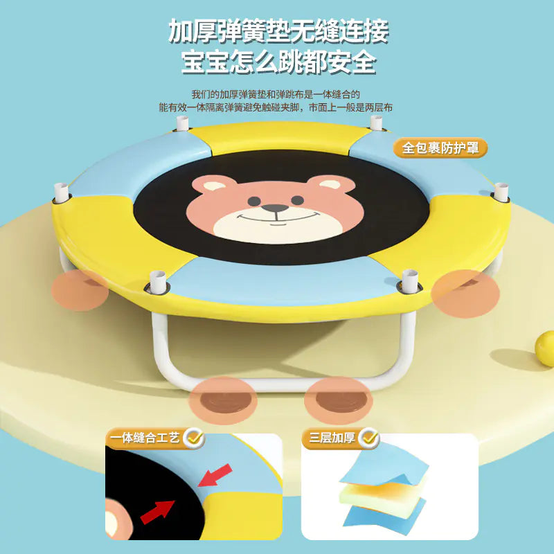 Indoor Kids Trampoline with Safety Net for Home Use