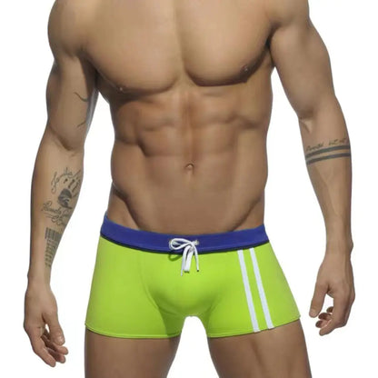 JESSBORN Men's Stylish Low Waist Square Swim Trunks