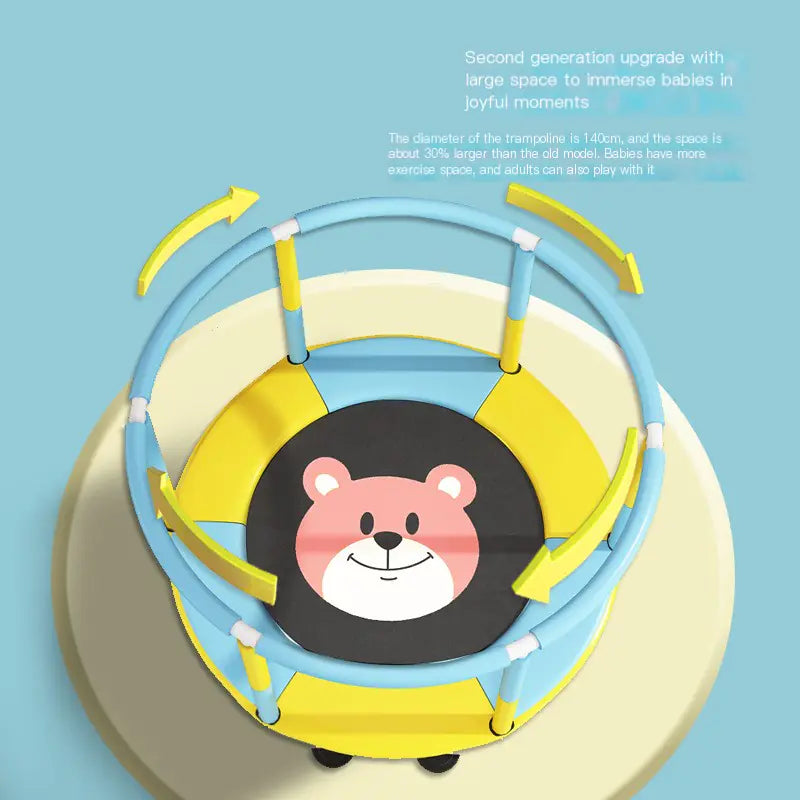 Indoor Kids Trampoline with Safety Net for Home Use