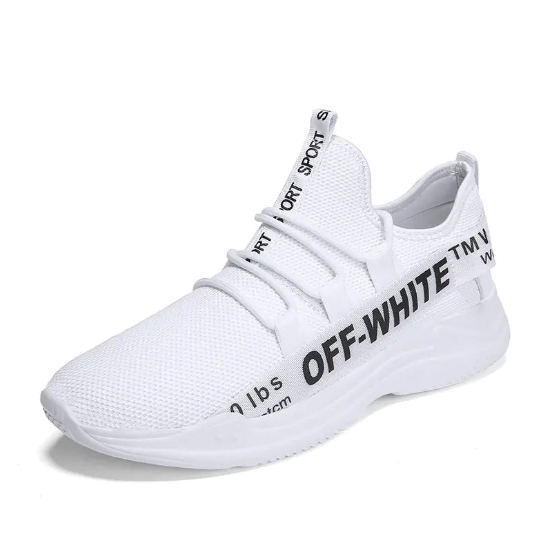 Men's Breathable Knit Sport Sneakers - Fashionable Casual Shoes