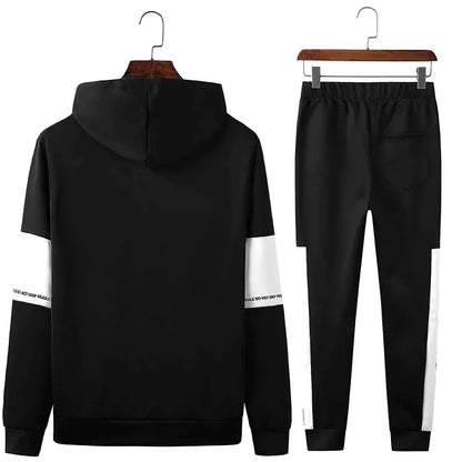 Men's Hooded Tracksuit Set for Autumn Winter Wear