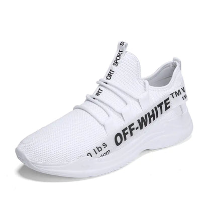 Men's Breathable Knit Sport Sneakers - Fashionable Casual Shoes