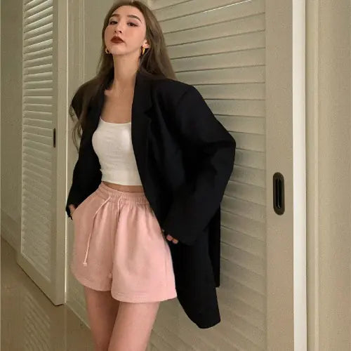 Slim Loose Sportswear with Leg Trimming for Summer