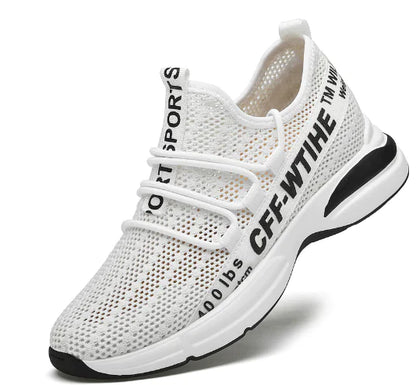Men's Breathable Knit Sport Sneakers - Fashionable Casual Shoes
