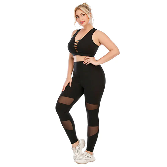Plus Size Women's Yoga and Fitness Sportswear Set