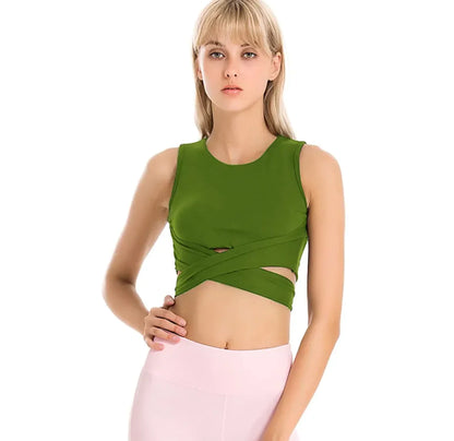 Lace-Up Yoga Sports Bra