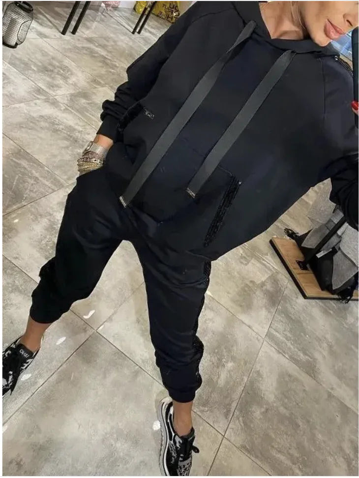 Sports Hoodie & Sweatpants Set