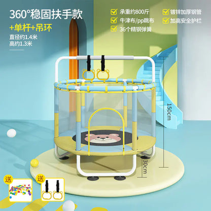 Indoor Kids Trampoline with Safety Net for Home Use