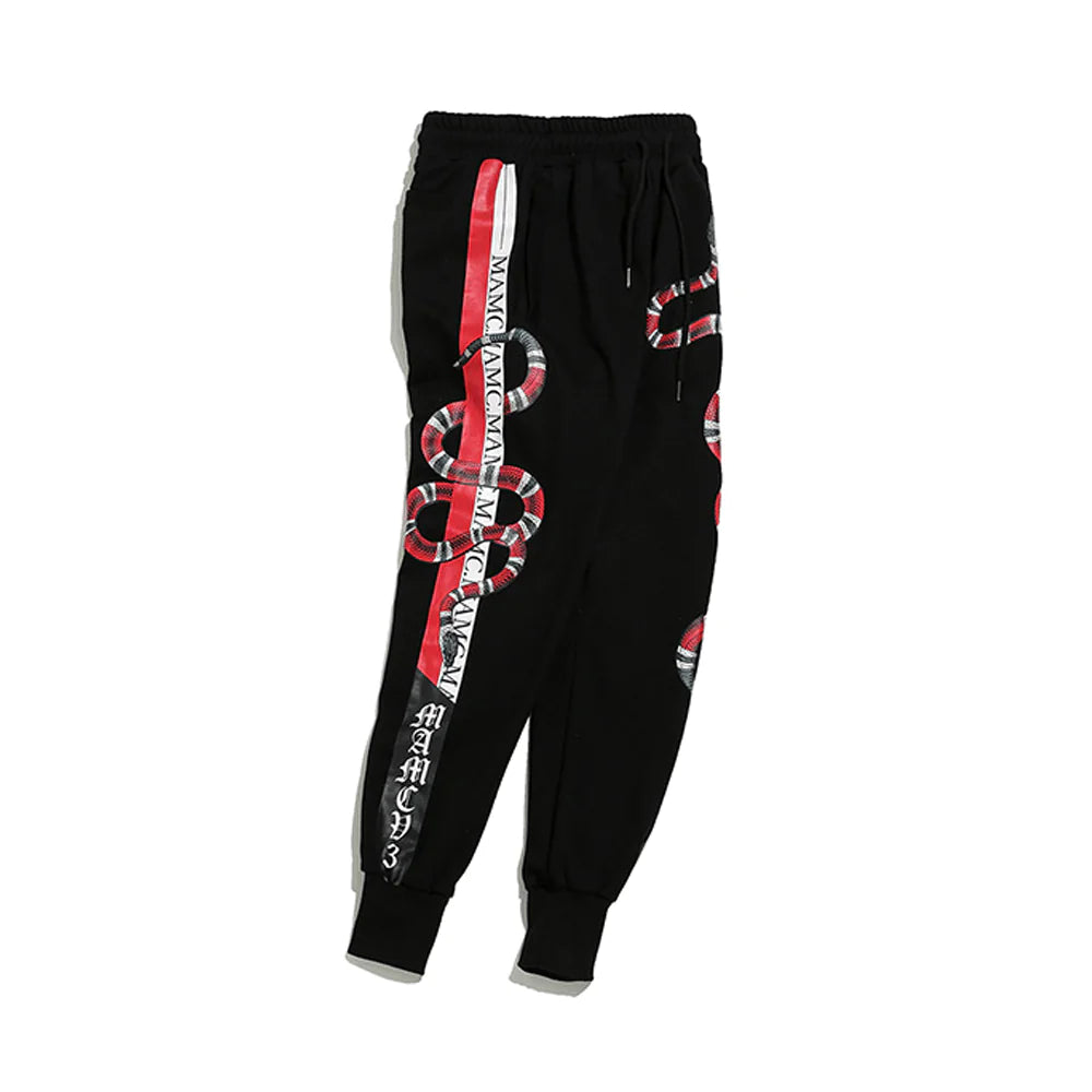 Coral Snake Gothic Font Sports Sweatpants for Casual Wear