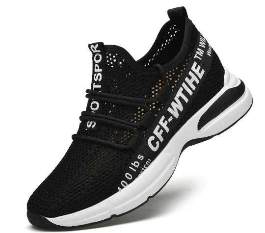 Men's Breathable Knit Sport Sneakers - Fashionable Casual Shoes