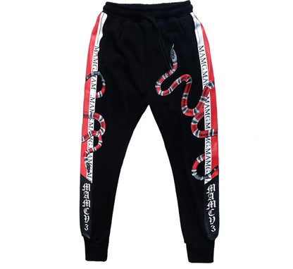 Coral Snake Gothic Font Sports Sweatpants for Casual Wear