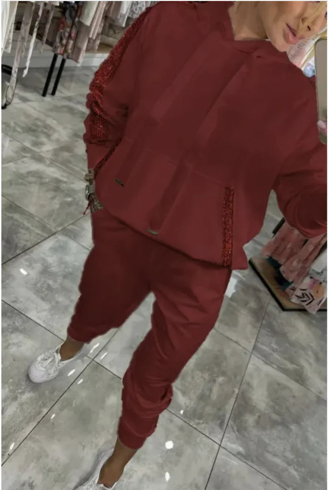 Sports Hoodie & Sweatpants Set