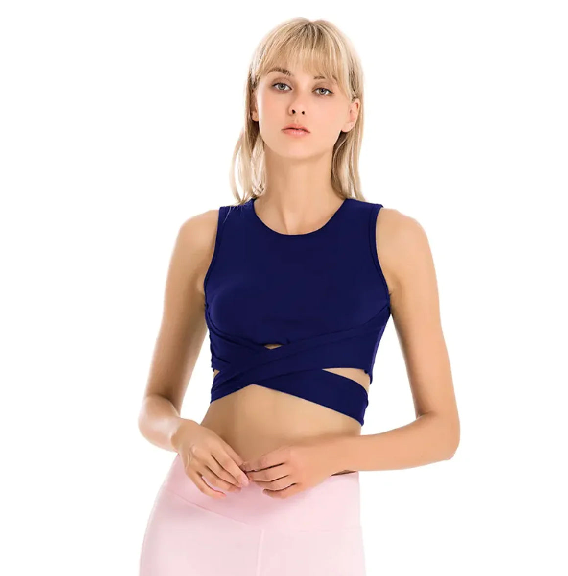 Lace-Up Yoga Sports Bra