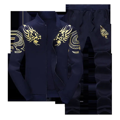 Men's Long Sleeve Set, Casual Sportswear & Hoodie