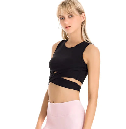 Lace-Up Yoga Sports Bra