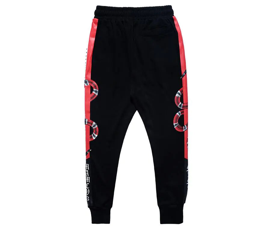 Coral Snake Gothic Font Sports Sweatpants for Casual Wear